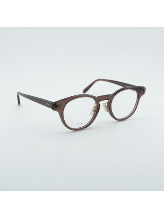 Loewe LW50085F 050 Unisex Eyeglasses Shiny Brown 49mm Round Frame main image 7